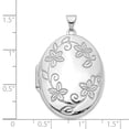 thumbnail image 3 of 14k White Gold 33mm Oval Locket Pendant, 3 of 4