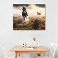 thumbnail image 2 of ARISTURING  Running Horse Picture Western Wall Decor Cowboy Wall Art Painting Animal Framed Canvas Print Rustic Country Farmhouse Wall Decor, 2 of 4