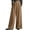Khaki, variant on WREESH Womens Business Casual Pants Fashion High Waist Wide Leg Pants Solid Color Versatile Casual Suit Pants Dark Blue