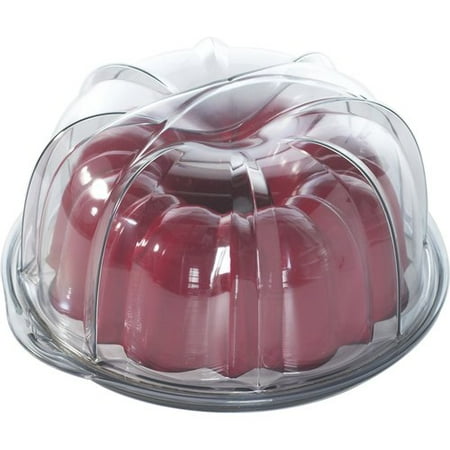 Nordic Ware Bundt Pan with Cake Keeper, Red
