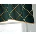 thumbnail image 3 of Cenefa de ventana verde oliva, patrón geométrico, forma cuadrada, rombo abstracto diagonal, cenefa de cortina para decoración de dormitorio de cocina con bolsillo para barra, 54 x 18 pulgadas TUNC Sencillez, 3 of 5