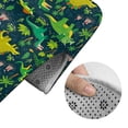 thumbnail image 5 of Honeii Dinosaurs and Tropical Leaves and Flowers Pattern Bathroom Anti-Skid Pad Bathroom Mat Vintage Seamless Pattern Not-Slip Toilet Rug Set, 5 of 6