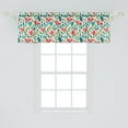 thumbnail image 2 of Ambesonne Poppy Window Valance, Colorful Spring Garden with Abstract Leaves Sprouts and Petals Nature Beauty Theme, Curtain Valance for Kitchen Bedroom Decor with Rod Pocket, 54" X 18", Multicolor, 2 of 3