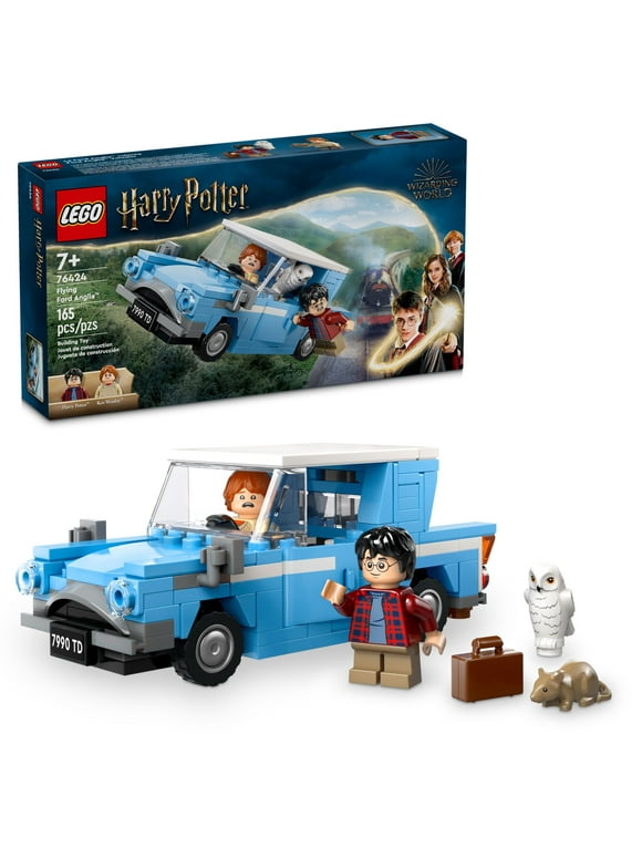 LEGO Harry Potter Flying Ford Anglia, Buildable Car Toy with 2 Minifigures for Role Play, Harry Potter Toy for Kids, Harry Potter Car Fantasy Playset, Gift for Boys and Girls Ages 7 and Up, 76424