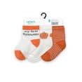 thumbnail image 2 of Carter's Child of Mine Infant Unisex Falloween Crew Socks, 3 Packs, Size 0-6 Months, 2 of 2