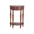 thumbnail image 4 of International Caravan Windsor Half Moon Console Table in Walnut Stain, 4 of 4