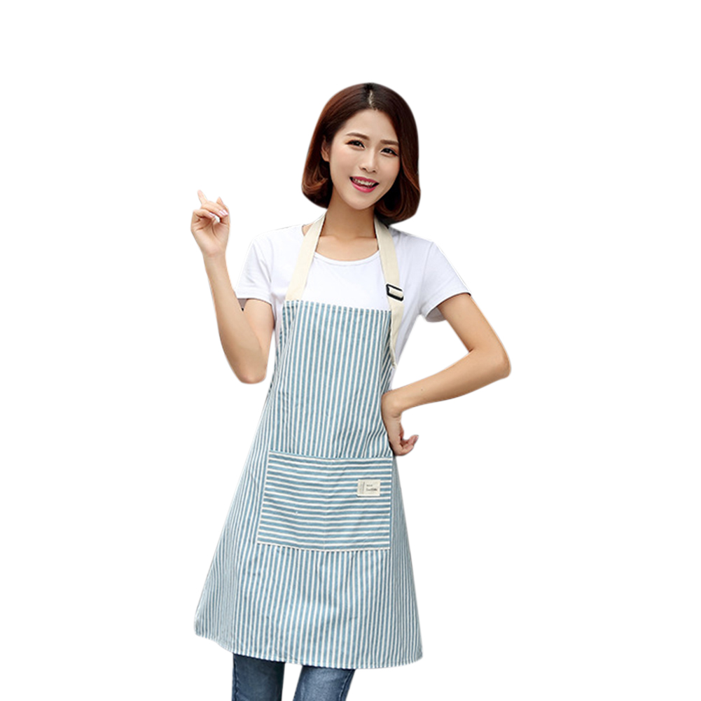 Grandest Birch Pure Color Halter Sleeveless Pocket Housework Kitchen Cooking  BBQ Work Apron Folding Easy to Clean Pocket Durable A 