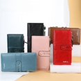 thumbnail image 4 of Wallet Women's Long Large Capacity Buckle Zipper Clutch Fashionable Multi-card Wallet, 4 of 6