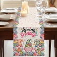 thumbnail image 3 of Table Runners 72 Inches Long Dress Scarves, Spring Gnomes Farmhouse Kitchen/Dining Table Runner, Coffee Tablerunners, Farmhhouse Floral Botanical Rustic 18x72 Inch, 3 of 9