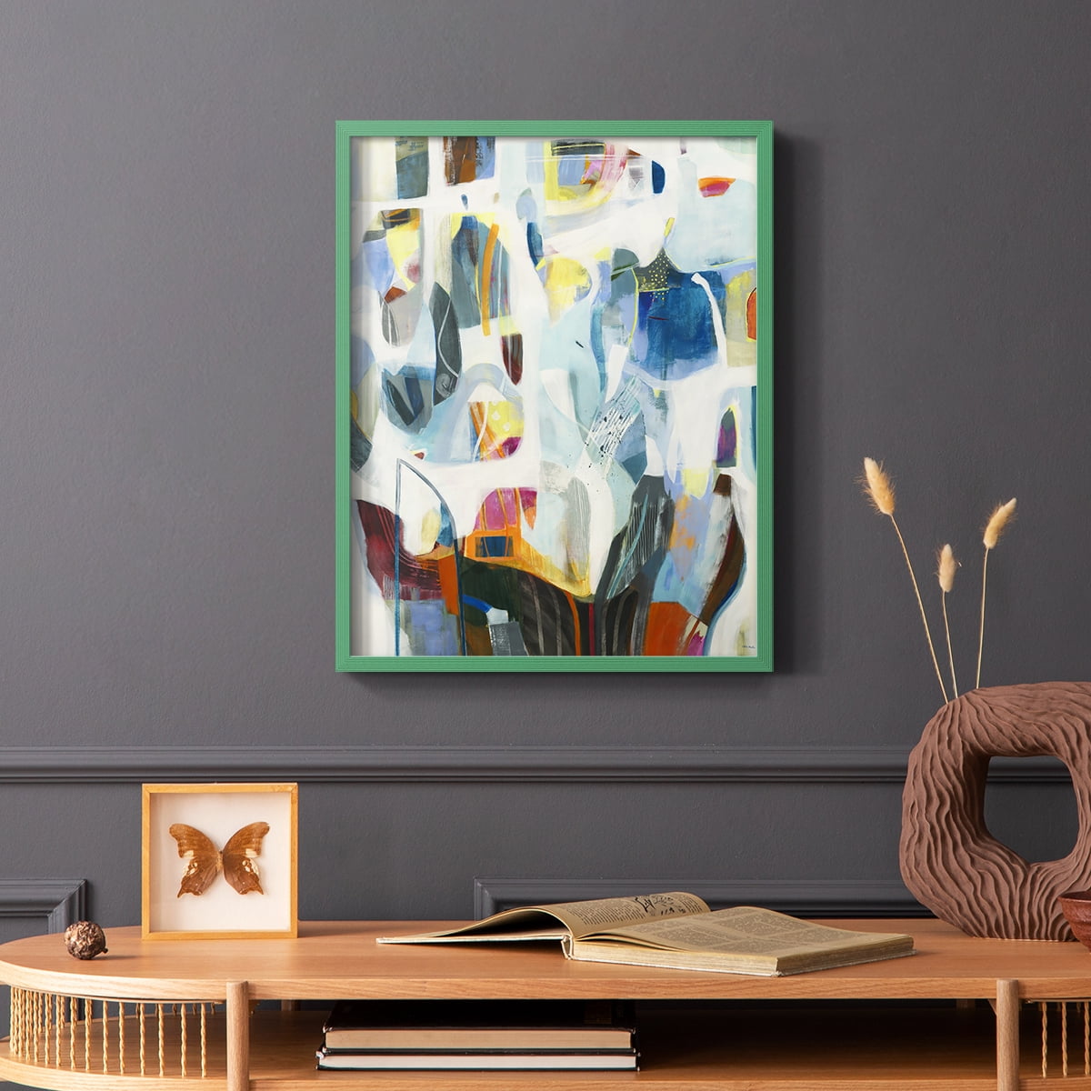 Open Verse in Green Solid Wood 8 x 10 Framed Print
