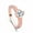 Rose gold, variant on Womens Wedding Ring One Carat Simulated Diamond AAA CZ Four Claw Setting Platinum Plated Copper Ring
