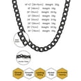 thumbnail image 6 of PROSTEEL Cuban Curb Chain Necklace Gift Punk 6mm Miami Necklace For Men Women Black Necklaces Stainless Steel Jewelry, 24" Long, 6 of 7