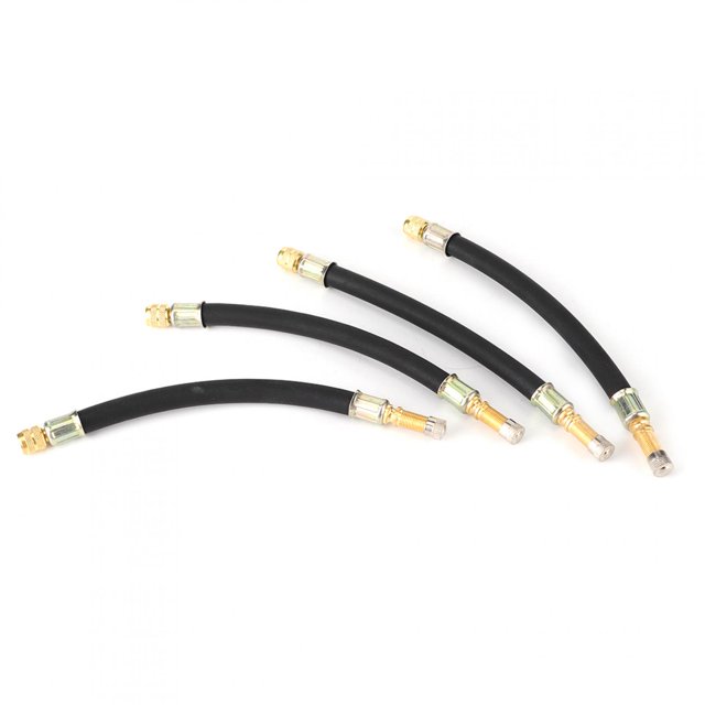 Wchiuoe Tire Valve Extension, 4Pcs Tire Valve Extension Adaptor Transfer Flexible Inflatable Hose Car Universal 190mm