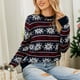 thumbnail image 3 of Suéter navideño, suéter navideño con estampado de copos de nieve, suéter de punto con patrones de copos de nieve, suéter navideño con copos de nieve probado y confiable, 3 of 6
