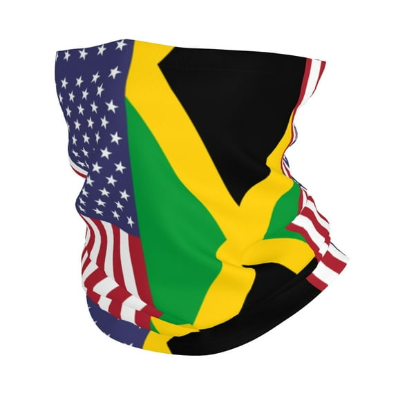 America Jamaica Flag Face Mask Bandanas Neck Gaiter Headwear Magic Scarf Headband For Dust Sun Wind