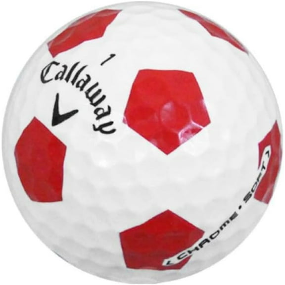 Pre-Owned Callaway Chrome Soft Truvis Red Golf Balls, Good / AAA Quality, 12 Pack