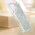 thumbnail image 6 of Case for iPhone 16 Plus Case Glitter Bling Liquid Cute Clear Phone Case,Floating Quicksand Shockproof Protective Bumper Soft TPU Cover for iPhone 16 Plus 6.7 inch Love Sliver YB, 6 of 14