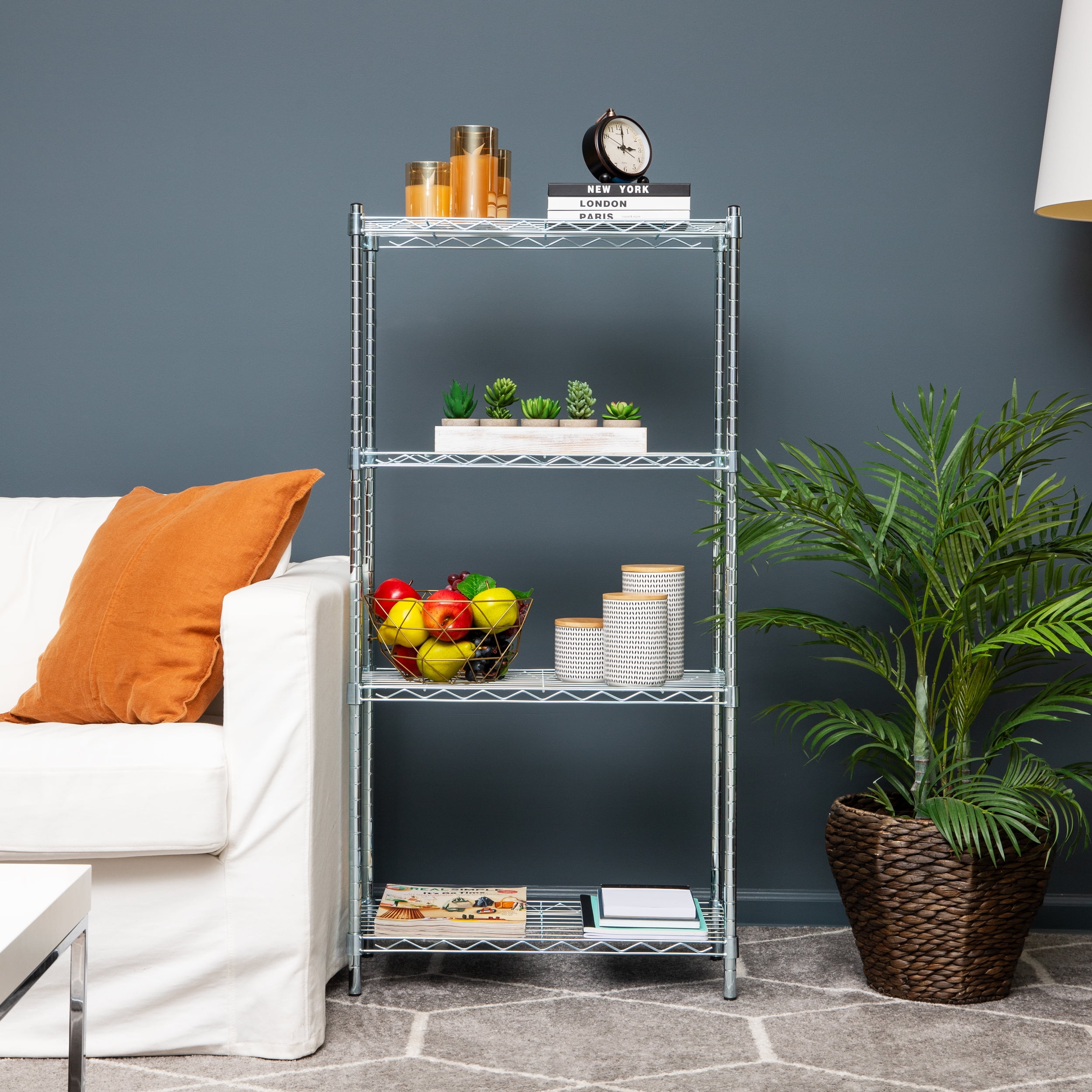 Mind Reader Storage Shelves, Garage Shelving, Storage Shelf, Pantry Org, Adjustable, Metal