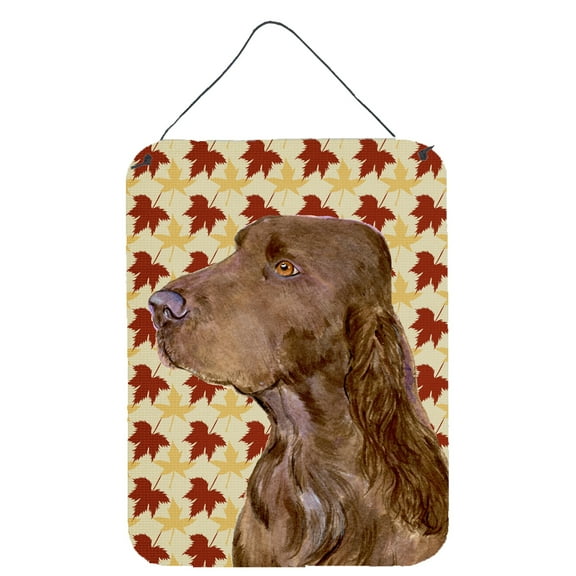 Field Spaniel Fall Leaves Portrait Wall or Door Hanging Prints