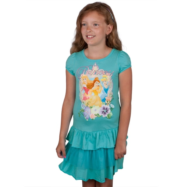 Disney Princesses - Glitter Portrait Princess Girls Juvy Dress