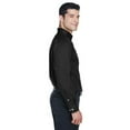 thumbnail image 3 of Devon & Jones DG530 Men's Crown Collection Solid Stretch Twill Woven Dress Shirt-Black-XS, 3 of 3