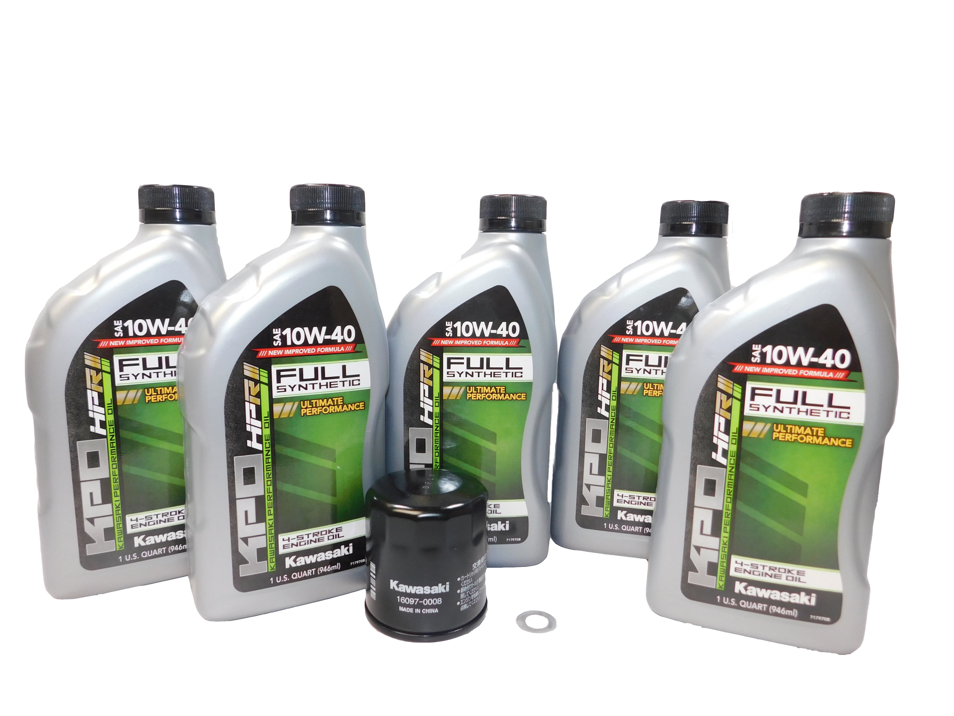 Kawasaki/Yamaha Synthetic Motor Oil Change Kit - Mobil 1 Racing 4T