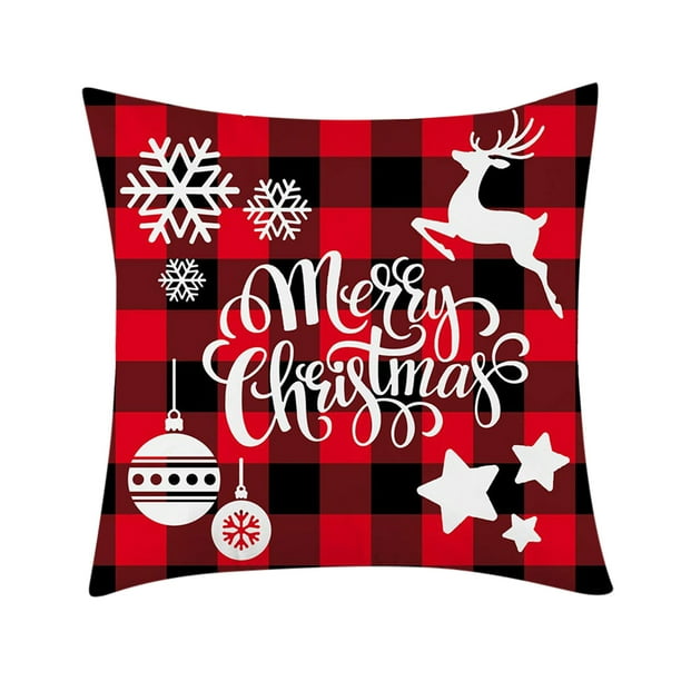 Xihbxyly Oferta por tiempo limitado Funda de cojín para decoración navideña del hogar Funda de almohada familiar sobreviviente Funda de almohada decorativa
