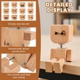 thumbnail image 6 of Shaking Wooden Man, Shaking Wooden Man Figurine with 12PCS Magnetic Expressions, Handmade Shak Feet Woodens Doll Gifts for for Car Accessories and Desk Decoration, 6 of 9