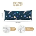 thumbnail image 3 of Picia Space Dinosaur Body Pillow Cover - Super Soft Microfiber 20x54 Body Pillow Case - Envelope Closure, Wrinkle, Stain Resistant Body Pillow Cover,Elegant Bedding, 3 of 8