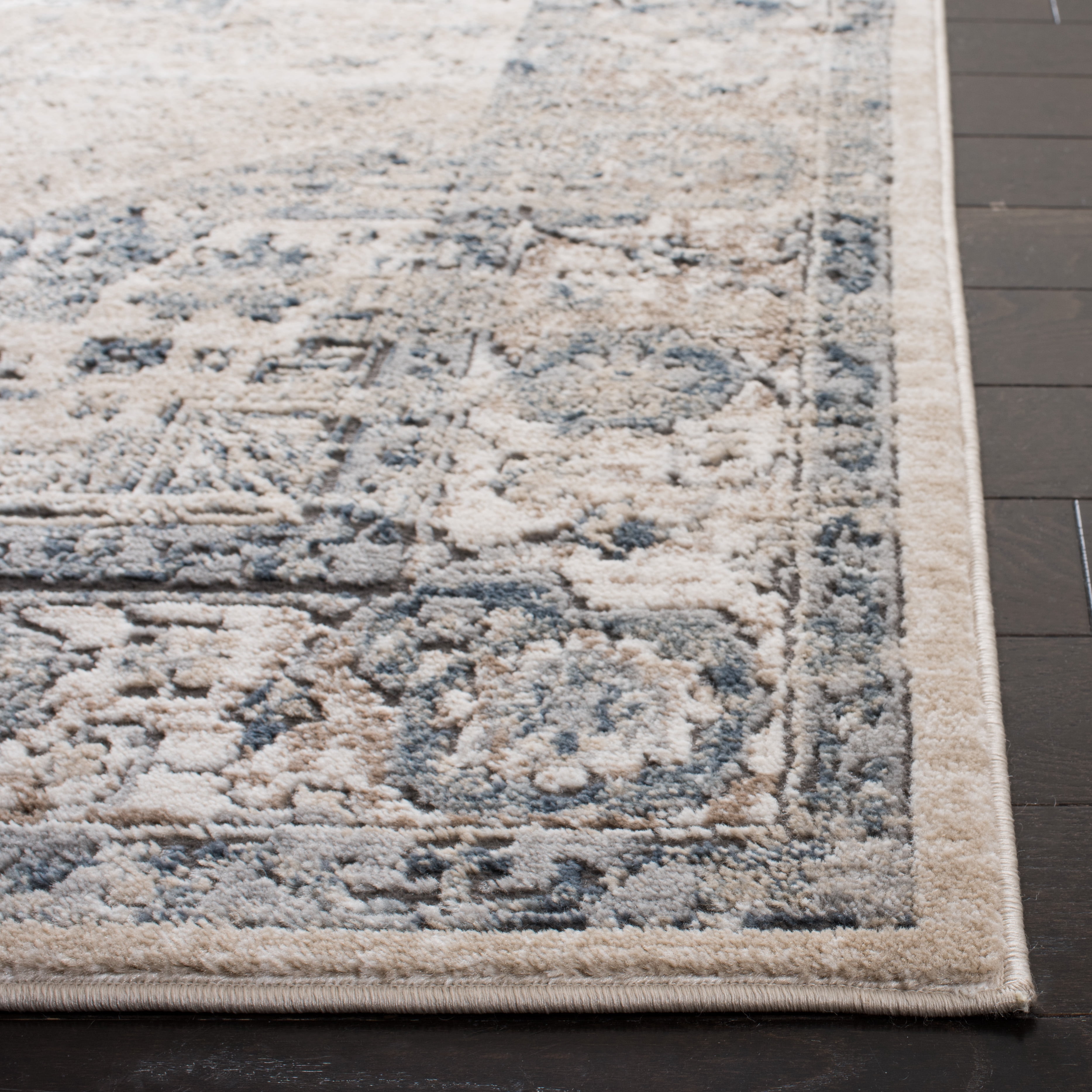 SAFAVIEH Martha Stewart Jackson Oregon Area Rug, Ivory/Blue, 10' x 14'