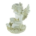 thumbnail image 3 of Northlight 12" Sitting Cherub Angel with Book Outdoor Patio Garden Statue - Ivory, 3 of 5
