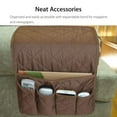 thumbnail image 5 of TSV Couch Sofa Chair Armrest Organizer, Anti-Slip Recliner Chair Armrest Cover Storage Holder, 5 Pockets Armchair Caddy for Smart Phone, Book, Magazines, TV Remote Controls, 5 of 8