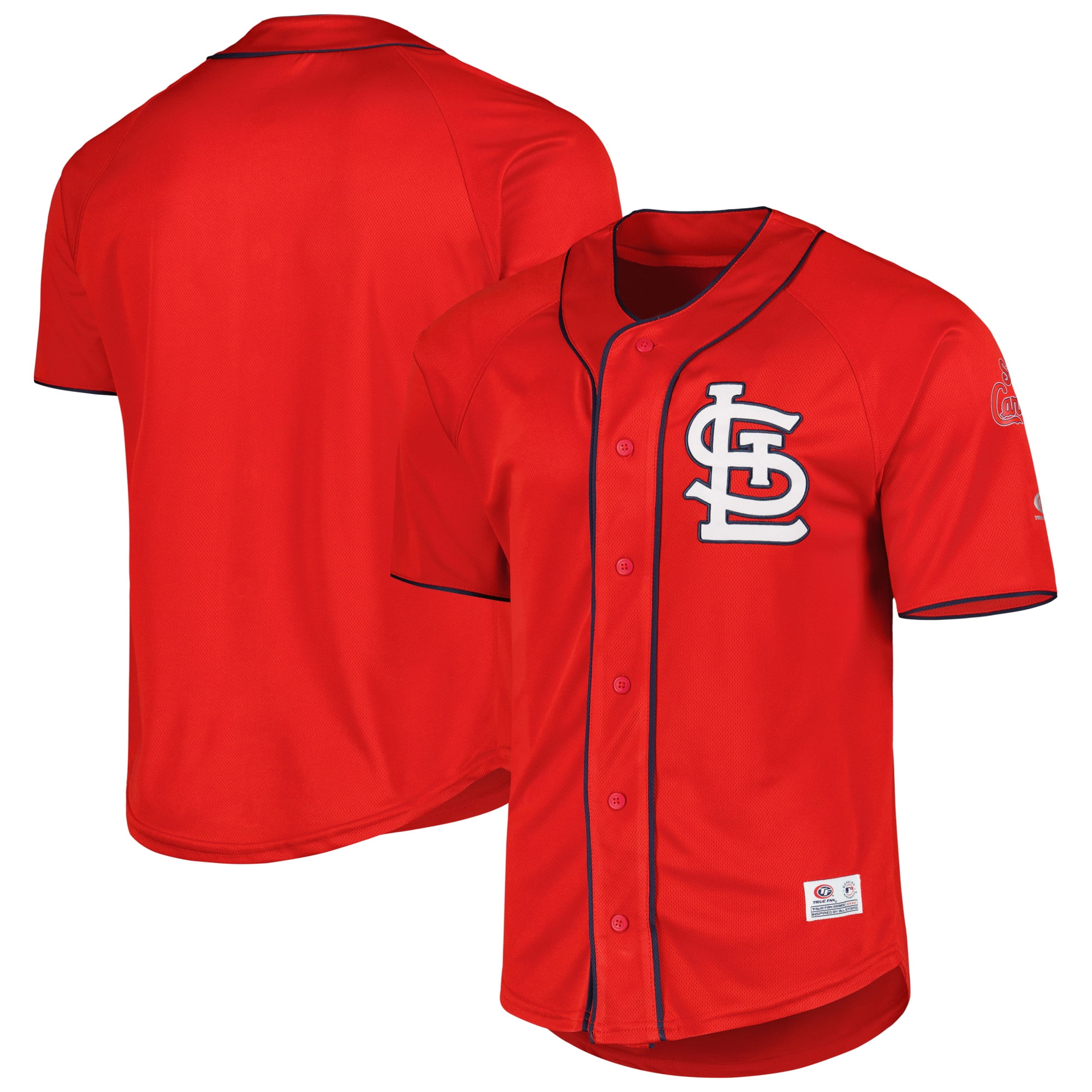 Men's Red St. Louis Cardinals ButtonUp Baseball Jersey