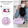 thumbnail image 5 of Designed for iPhone X/XS Wallet Case, Classic Women Flip Folio Cover with Embossed PU Leather Stand Card Holder Slots Magnetic Detachable Wrist Strap for iPhone X/XS, Purple, 5 of 9