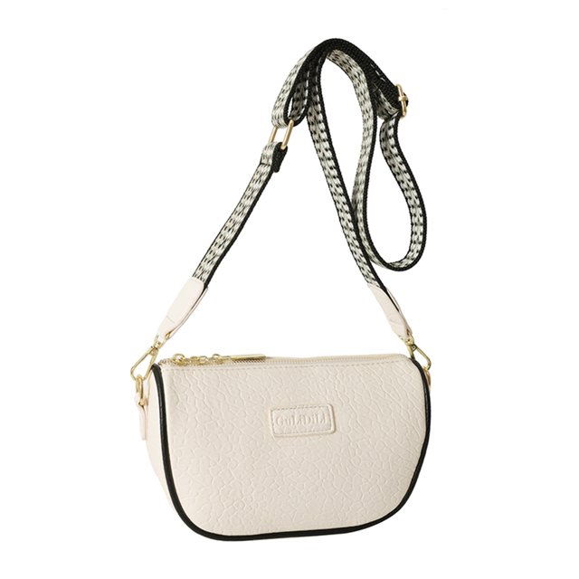 020 Bolso Bandolera Un Hombro Con Correa Ancha para El Hombro para Guitarra PU Texturizada Moderno Y Versátil (blanco)