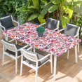 thumbnail image 2 of Spring Floral Table Cloths for 5 Foot Rectangle Tables, Modern Watercolor Flowers Botanical Patio Waterproof Elastic Fitted Tablecloths, Washable Rectangular Table Cover for Camping, 2 of 8