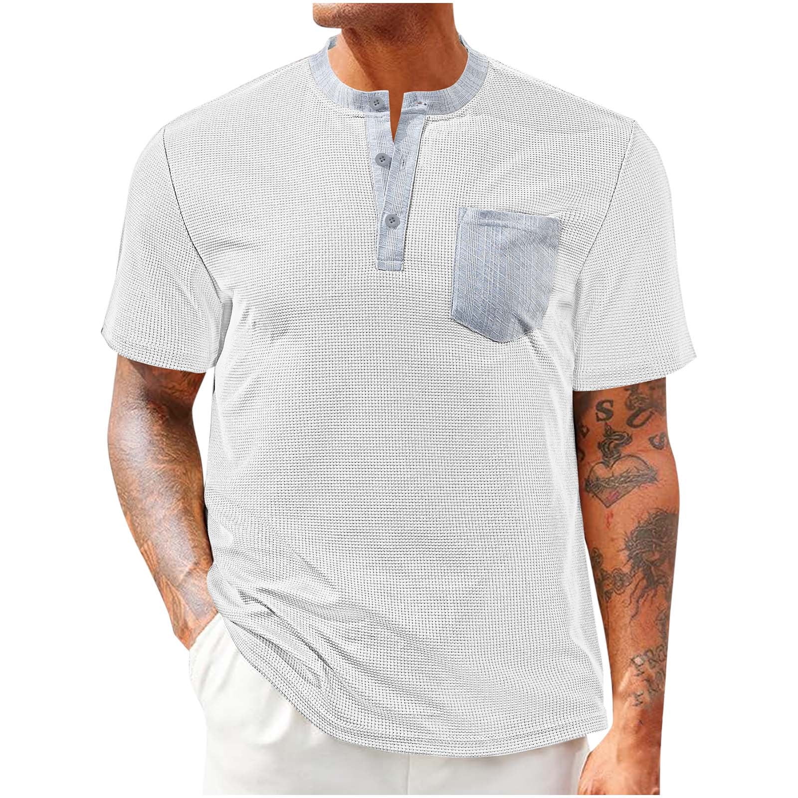Mens Short Sleeve Deals Party Shirt for Men Summer Shirts Men
