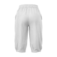 thumbnail image 7 of Lenpel Womens Capri Pants Fashion Casual High Waist Cropped Harem Pants with Pockets Lightweight Comfy Capris Slacks, 7 of 7