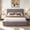 Gray, variant on Advwin Queen Cloud Bed Frame with Headboard, Boucle Upholstered Low Platform Bed with Anti-Collision Soft Sponge Cushion & Heavy Duty Metal Frame for Bedroom, No Box Spring Needed, Cream