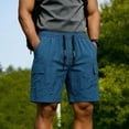 thumbnail image 5 of EOYWHK Men's Gym Shorts Quick Dry Cargo Shorts with Multi-Pockets Relaxed Fit Workout Shorts for Men Soft Lightweight Breathable Active Shorts for Blue XXXXL, 5 of 7