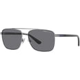 thumbnail image 2 of Polo Ralph Lauren PH 3137 Metal Unisex Rectangle Polarized Sunglasses Shiny Gunmetal 59mm Adult, 2 of 5