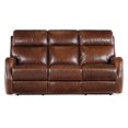 thumbnail image 4 of Bowery Hill Modern / Contemporary Zero Gravity Leather Power Sofa in Brown, 4 of 6