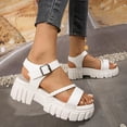 thumbnail image 6 of Qingpeng Womens Casual Summer Platform Sandals Textured Lug Outsole Adjustable Buckle Shoes for Comfortable Resort Wear, 6 of 9