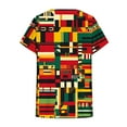 thumbnail image 5 of JTZGDY Western Shirts for Women Vintage African Dashiki Print Summer Short Sleeve Casual V Neck Contrast Color Ethnic T-Shirts Trendy Ladies Flowy Tunic Blouse Orange#02 L, 5 of 6