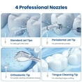thumbnail image 2 of Portable Water Flosser for Teeth: Oral Irrigator Water Teeth Cleaner Pick with 5 Modes, Rechargeable 5 Jet Tips Floss Picks for Home Travel,White, 2 of 7