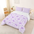 thumbnail image 2 of Erosebridal Kids Kawaii Purple Bowknot Full Size Comforter Sets 3 Pieces,Daisy Flowers Love Heart Bedding Sets for Teens Girls,Breathable Home Decor, 2 of 6