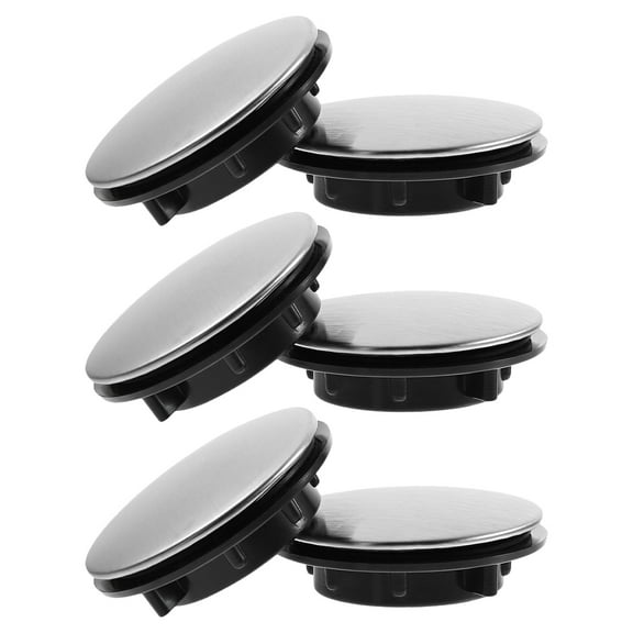 WHAMVOX Stainless Steel Faucet Hole Cover for Kitchen Use Silver Color 6 Pieces Easy Installation