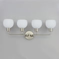 thumbnail image 3 of Coraline 4 - Light Satin Nickel / Silver Modern / Transitional Incandescent Glass And Steel Wall Sconce, 3 of 5