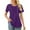 Purple, variant on NANAIQ Short Sleeve Women's Tops Pleated Casual Crew Neck T Shirts for Women Soft Fashion Skin-Friendly Womens T Shirts Summer Tops Dark Green XXL