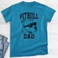 thumbnail image 2 of Pitbull Dad T-shirt, Unisex Men's Shirt, Pit Bull Terrier Owner, Best Dog Dad Gift, Heather Blue, 3X-Large, 2 of 6